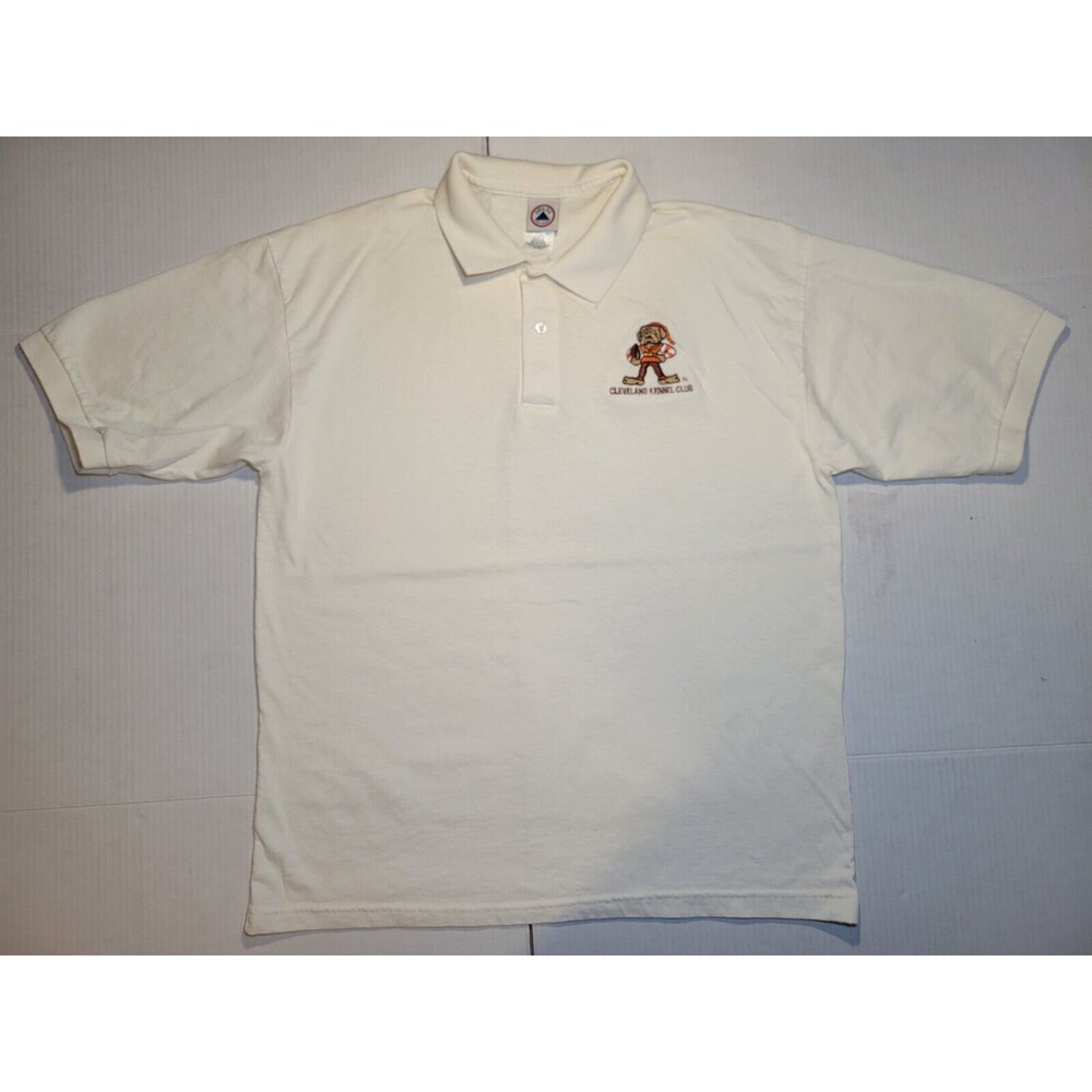 Cleveland Kennel Club Browns Dog Pound Embroidered Chest Logo Polo Shirt Mens XL